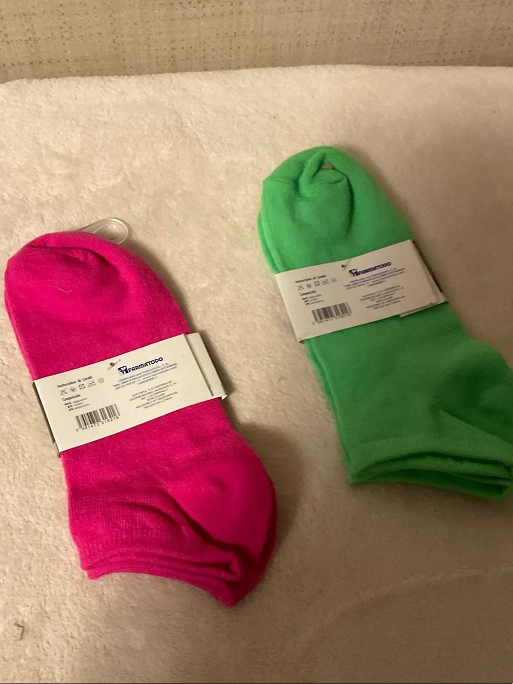 Primark Neon Pink & Neon Green Low Cut Ankle Socks - Pack of 2